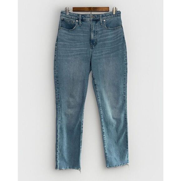 Madewell Curvy Perfect Vintage Jeans 28 Tall 90s Mom Jean Stretch Blue Denim - Picture 3 of 16